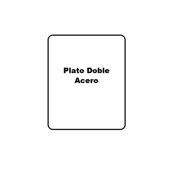Plato Doble Acero Inoxidable
